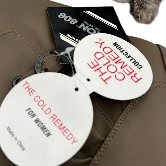 NWT Du Pont Women's Snow Star II Dacron 808 Faux Fur Winter Boots Tan Size 8M - Picture 9 of 13